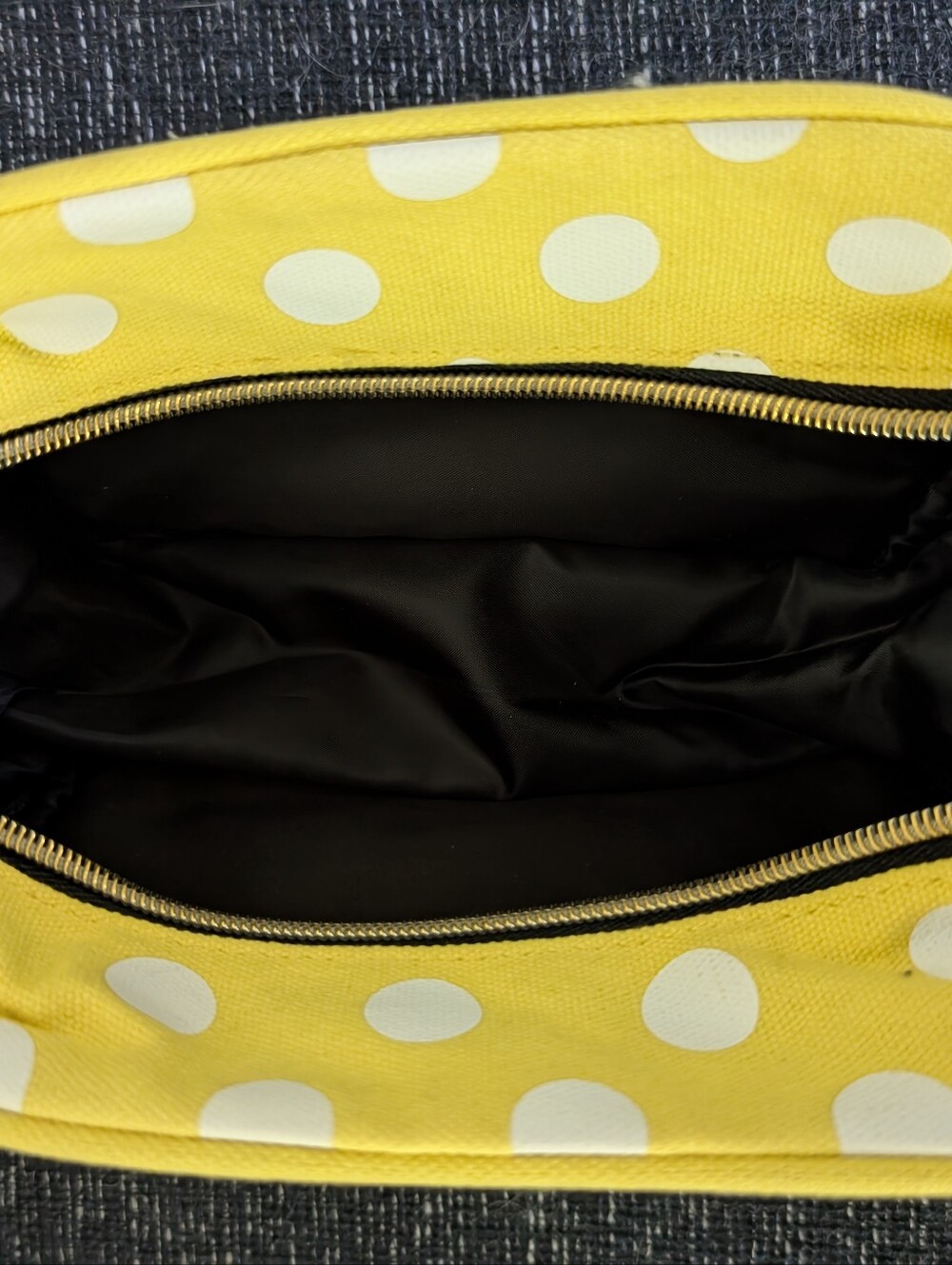 MARC JACOBS Honey Yellow And White Polka Dot Cosmetic Bag - Picture 6 of 7